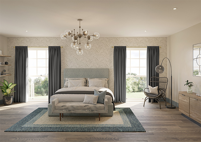 Akoya Faux Silk, Lustre Slate Grey - Made to Measure Curtains - Image 14